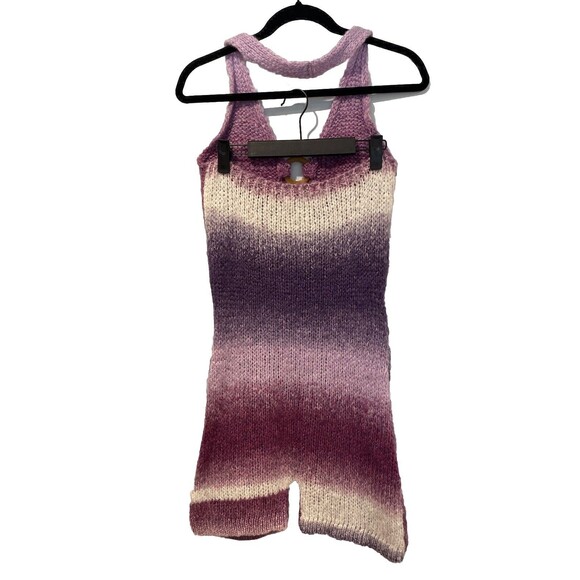 NEW PrettyLittleThing Romper Women Small Ombre Knit Stretch Travel Cover Up - Picture 2 of 8